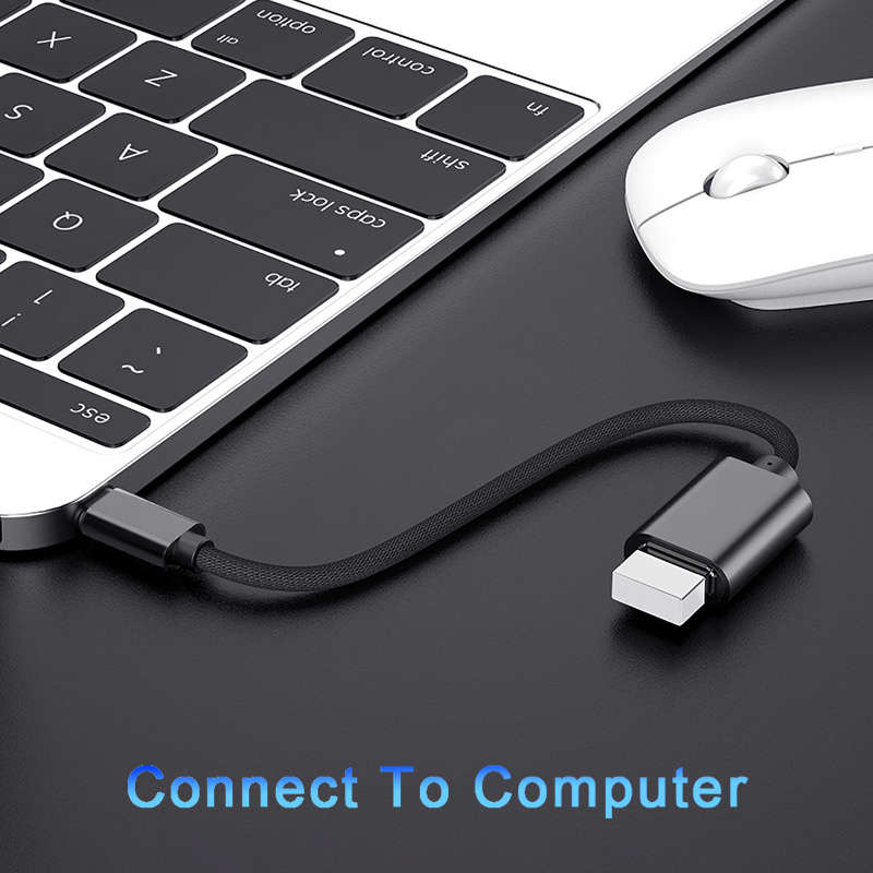 1pc Nylon Braided USB to Type-C Cable OTG Adapter for Data Transfer Power Output Input 0-5W