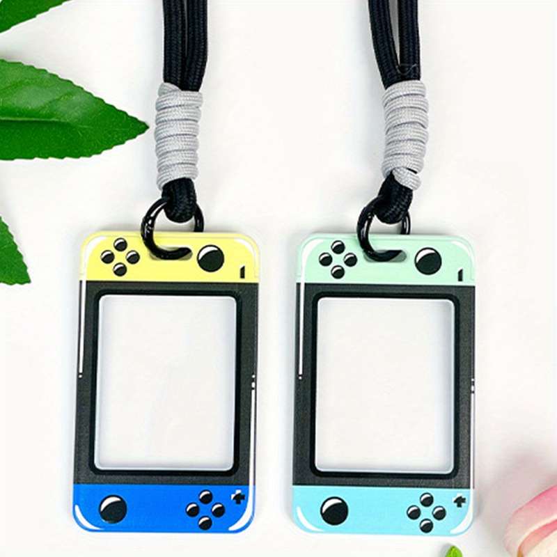 1pc Trendy Transparent Card Holder with Secure Snap Closure Perfect for School IDs Game Cards