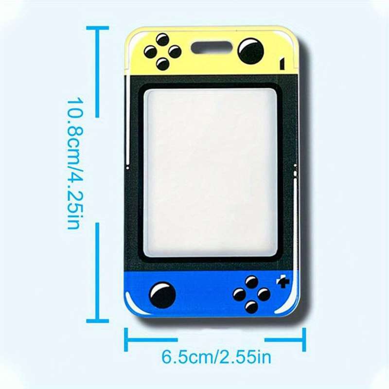 1pc Trendy Transparent Card Holder with Secure Snap Closure Perfect for School IDs Game Cards