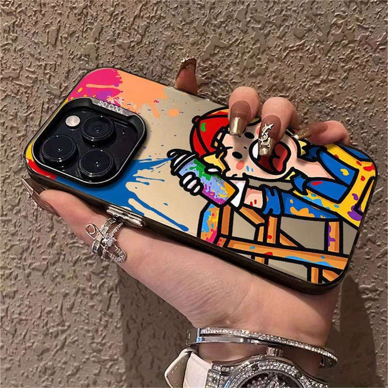 1Pc Pink Color For iPhone X XS Fantastic Doodle Phone Case