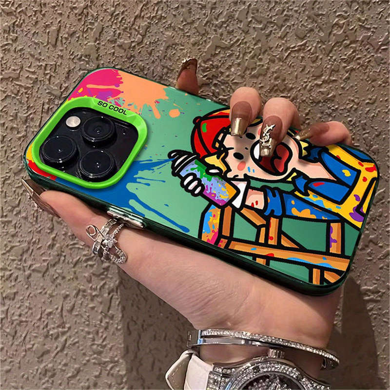 1Pc Pink Color For iPhone X XS Fantastic Doodle Phone Case
