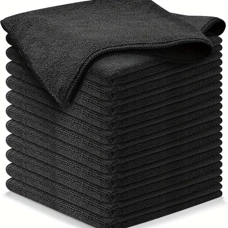 12 Pack Super-Absorbent Microfiber Cleaning Towels Scratch-Free Fast-Drying Dishwashing Clot