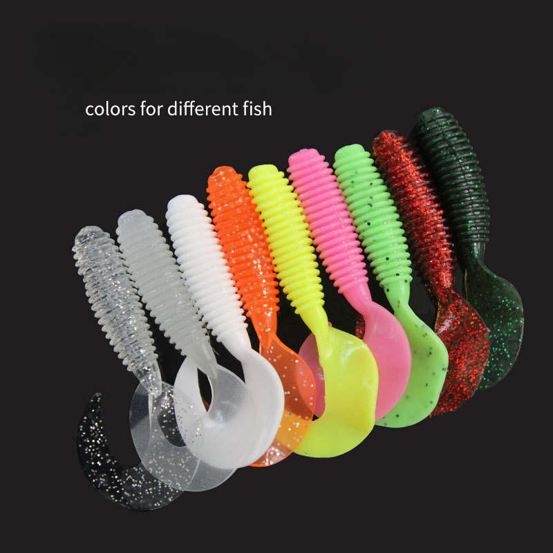 20pcs 5cm Premium Bionic Soft Worm Lures with Durable PVC Material Carp Fishing