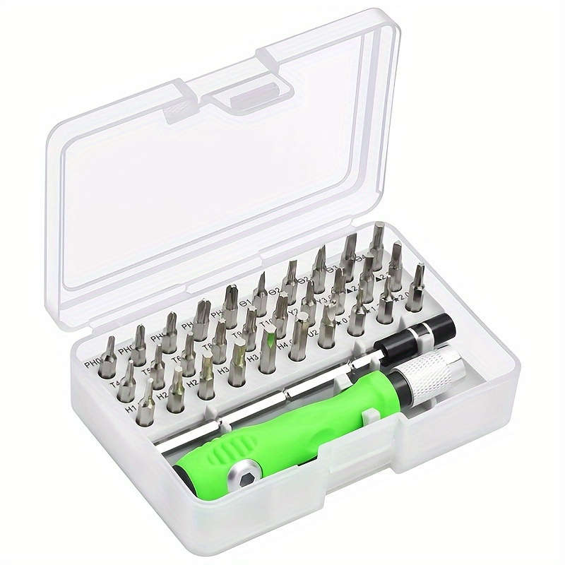 Screwdriver Bit Tool Set Color Green 32Pcs In 1