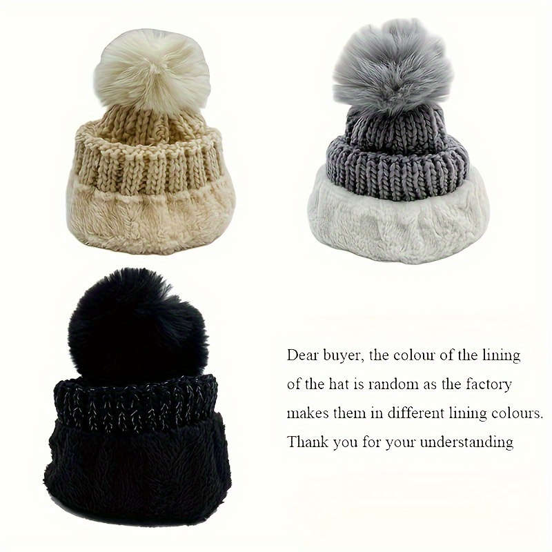 Winter Hat Color Black Model Hat Bib Set