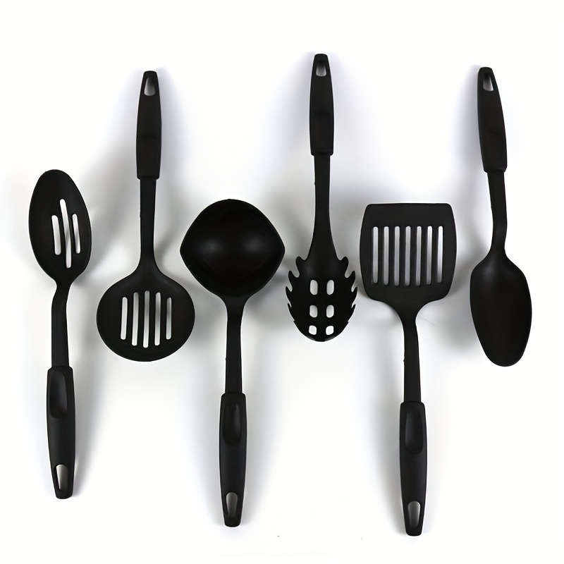 6pcs Salad Serving Sets Plastic Kitchen Utensils Set Including Ladle Spoon Slotted Spoon S