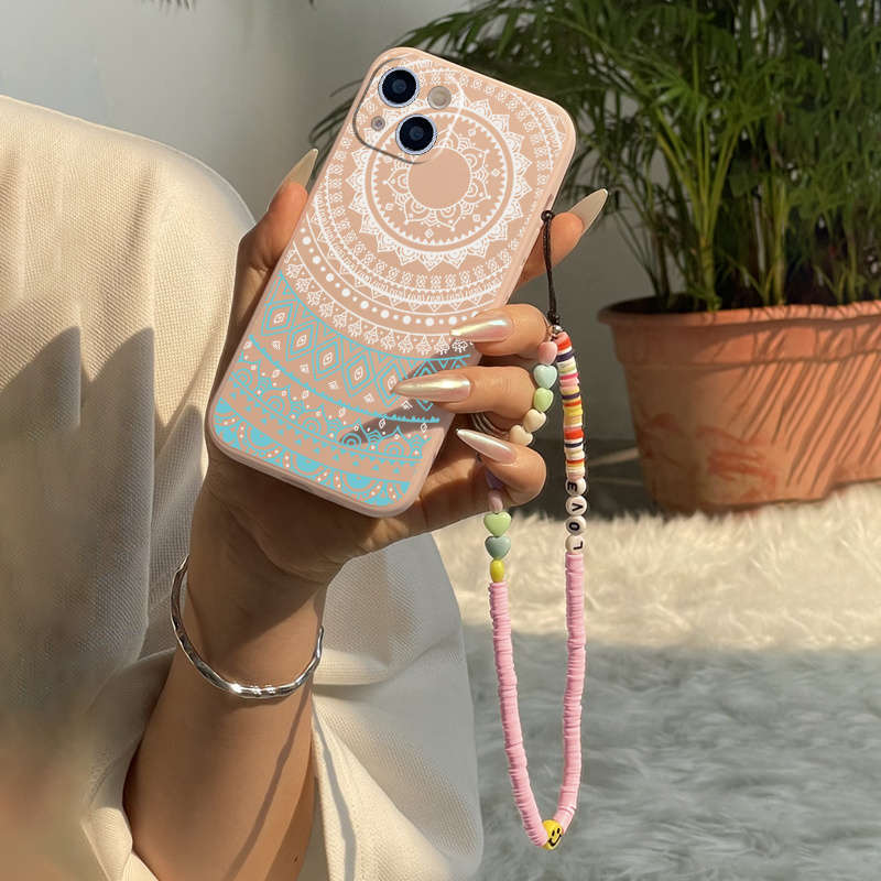1Pc Mixed Color  For iPhone 7 Plus 8 Plus Flowers Pattern Phone Case