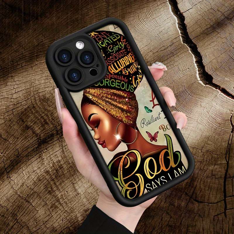 1Pc Black For iPhone 7 Plus 8 Plus African Girl Phone Case