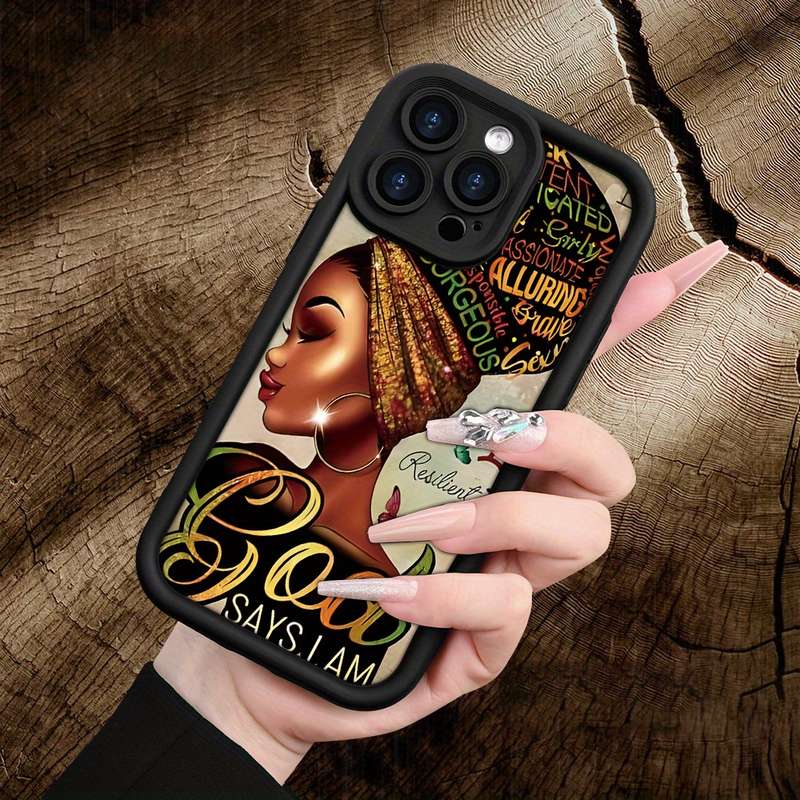 1Pc Black For iPhone 7 Plus 8 Plus African Girl Phone Case