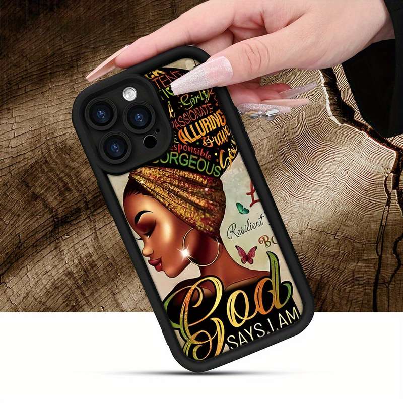 1Pc Black For iPhone 7 Plus 8 Plus African Girl Phone Case