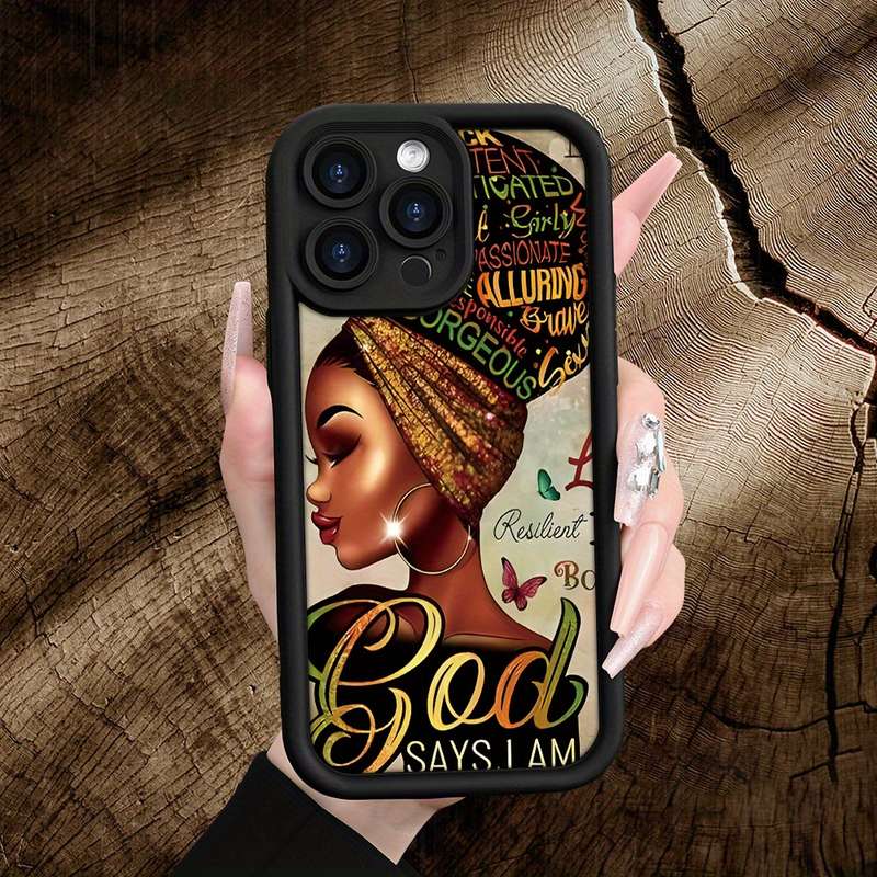 1Pc Black For iPhone 7 Plus 8 Plus African Girl Phone Case