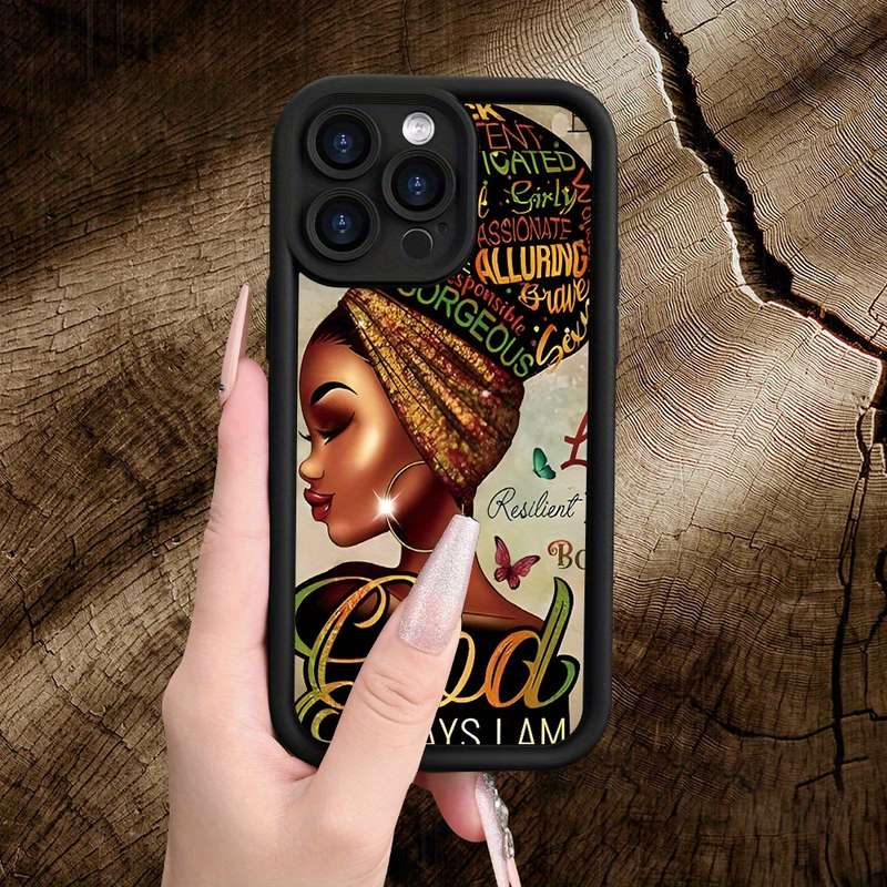 1Pc Black For iPhone 7 Plus 8 Plus African Girl Phone Case