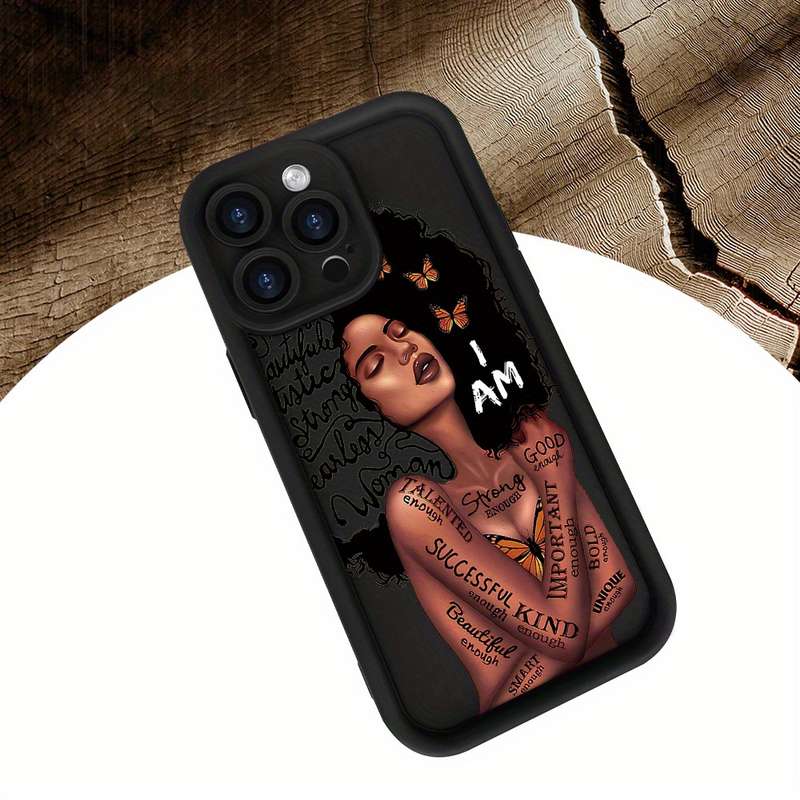 1Pc Black For iPhone 7 Plus 8 Plus African Woman Phone Case