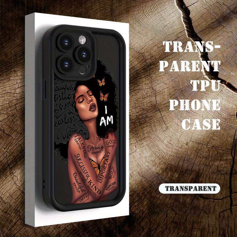 1Pc Black For iPhone 7 Plus 8 Plus African Woman Phone Case