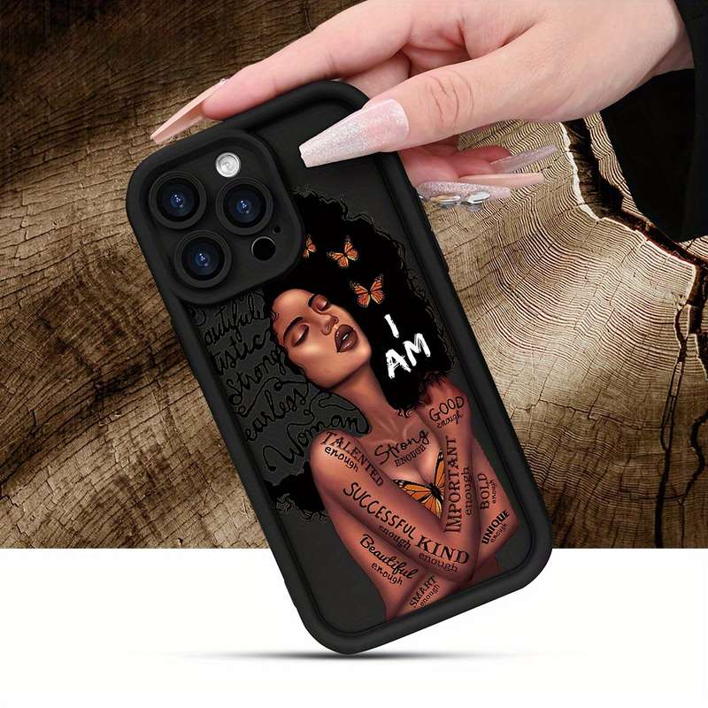 1Pc Black For iPhone 7 Plus 8 Plus African Woman Phone Case