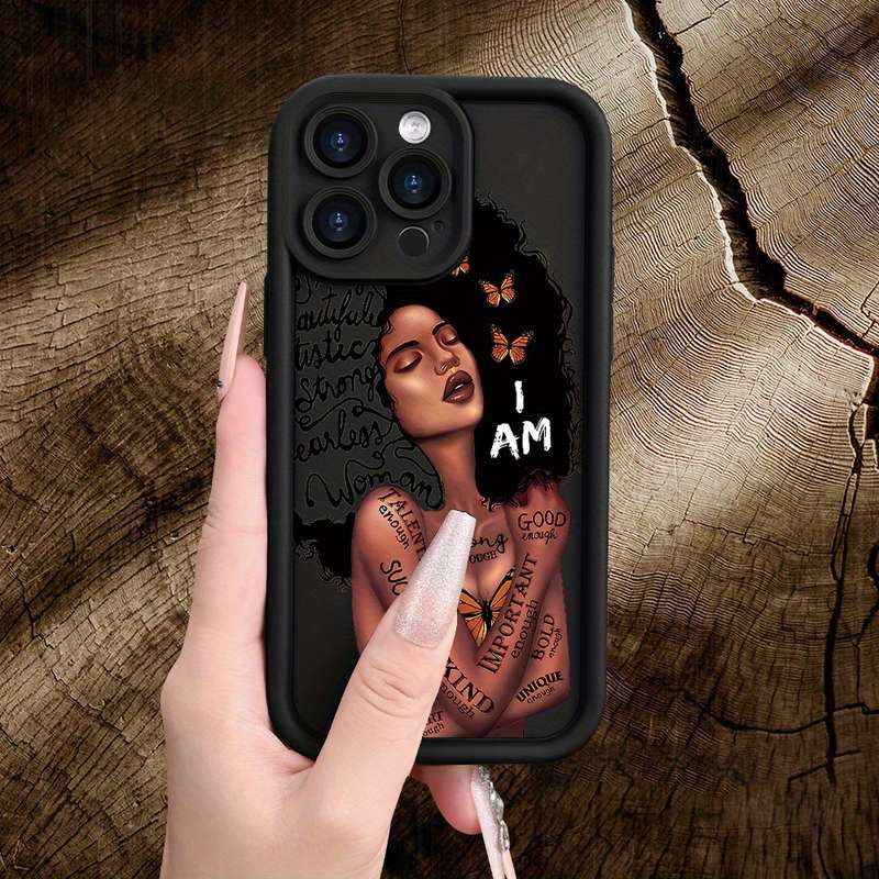 1Pc Black For iPhone 7 Plus 8 Plus African Woman Phone Case