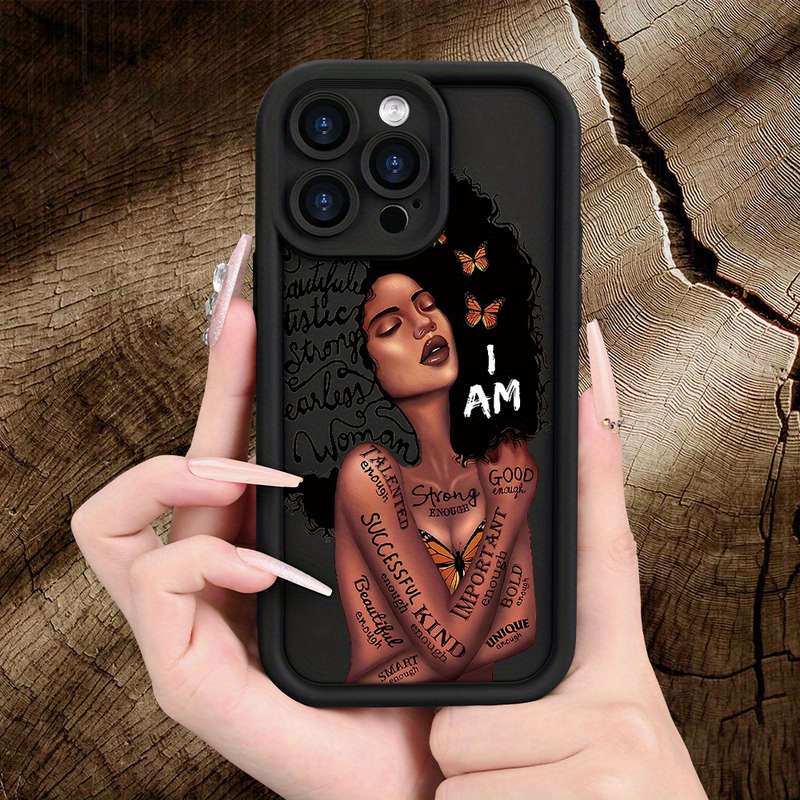 1Pc Black For iPhone 7 Plus 8 Plus African Woman Phone Case