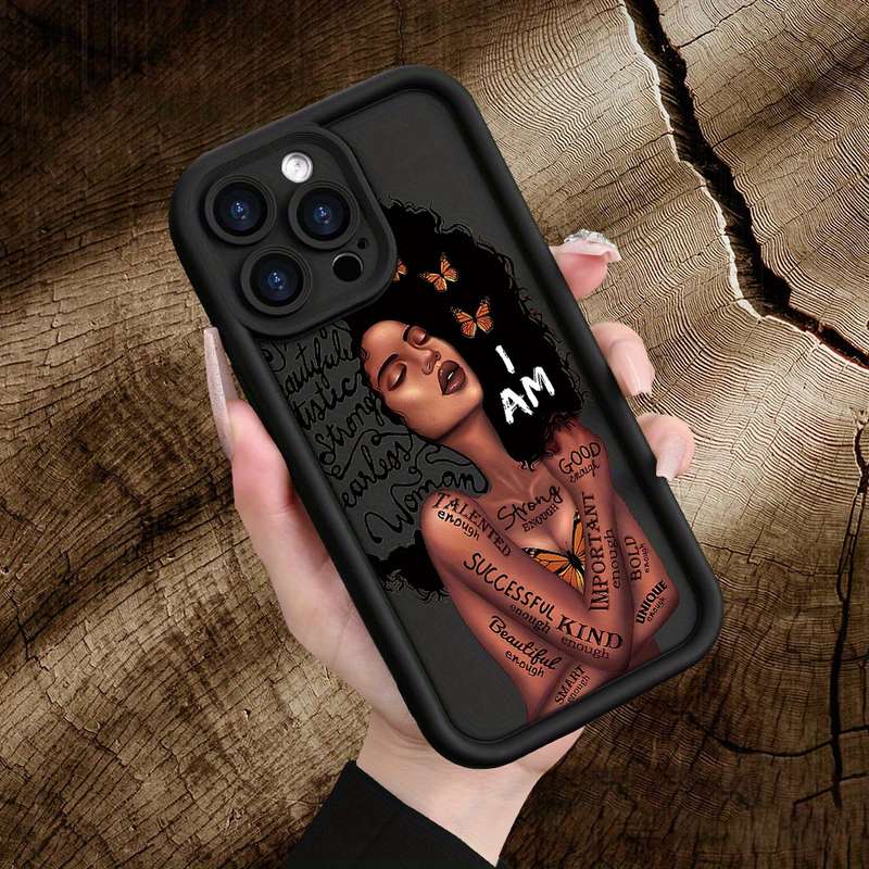 1Pc Black For iPhone 7 Plus 8 Plus African Woman Phone Case
