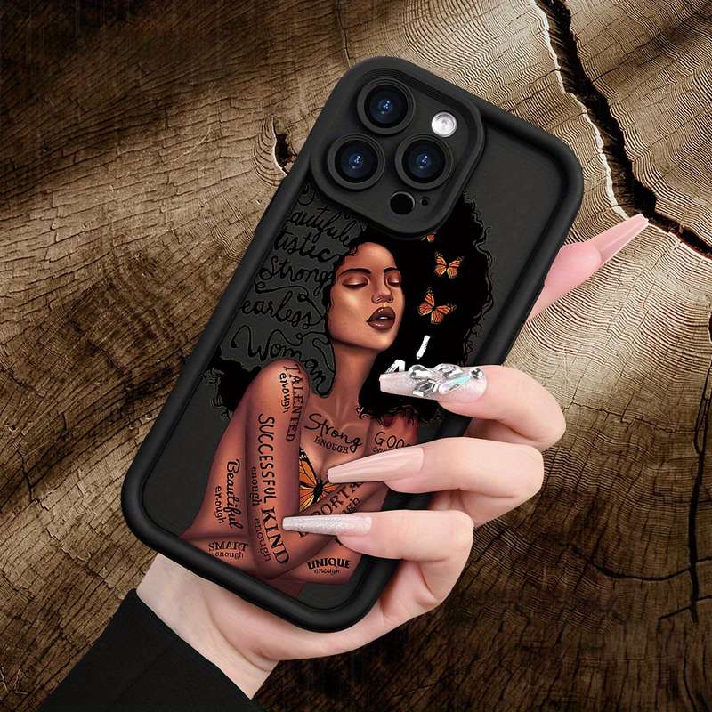 1Pc Black For iPhone 7 Plus 8 Plus African Woman Phone Case
