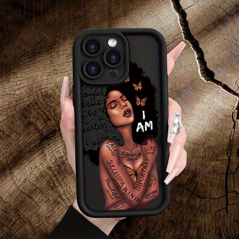 1Pc Black For iPhone 7 Plus 8 Plus African Woman Phone Case