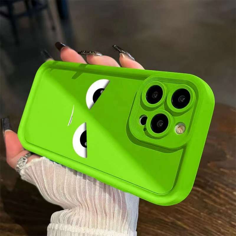 1Pc Black For iPhone 15 Pro Max Ultra Elf Glare Pattern Phone Case