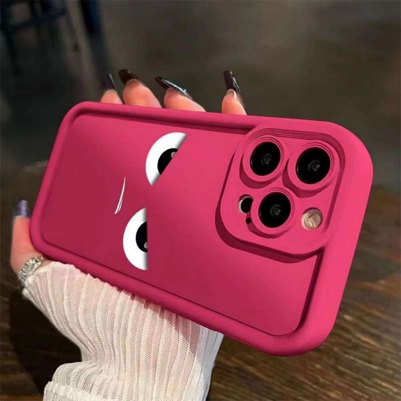 1Pc Black For iPhone 15 Pro Max Ultra Elf Glare Pattern Phone Case
