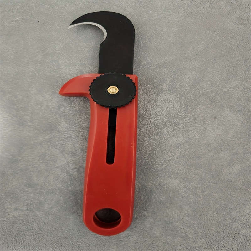1pc Multifunctional Hook Knife with Secure Keychain Manual Parcel Opener Utility