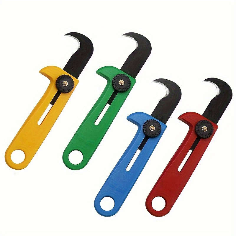 1pc Multifunctional Hook Knife with Secure Keychain Manual Parcel Opener Utility