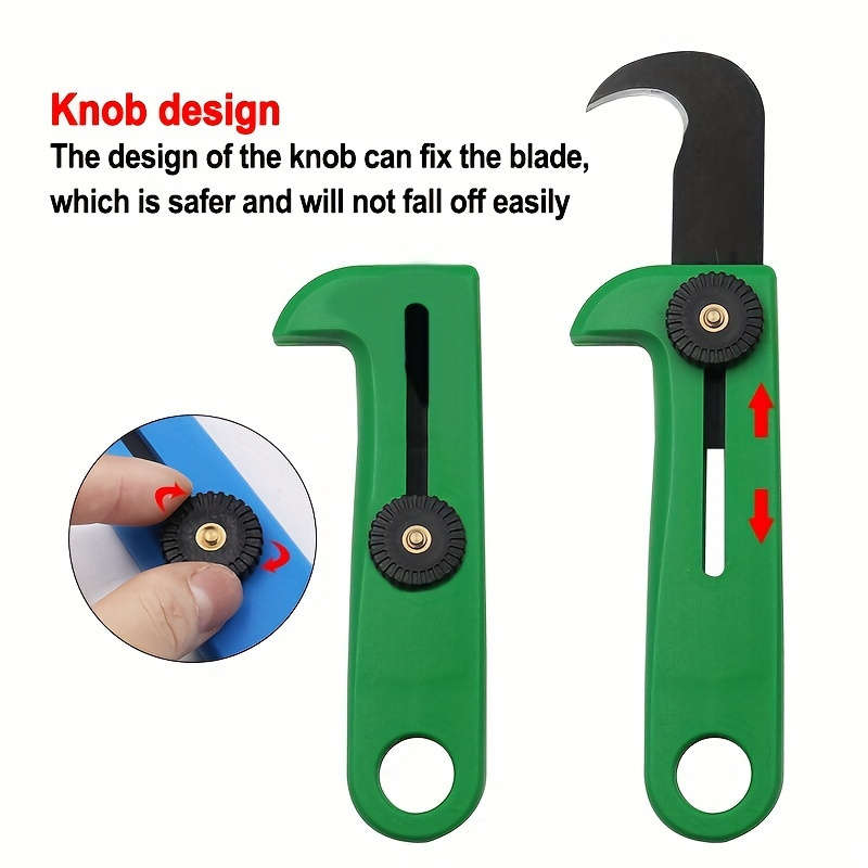 1pc Multifunctional Hook Knife with Secure Keychain Manual Parcel Opener Utility