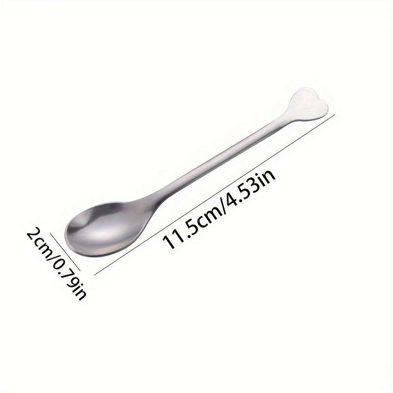4pcs Spoons with Heart-Shaped Handles Perfect for Coffee Tea Soup and More