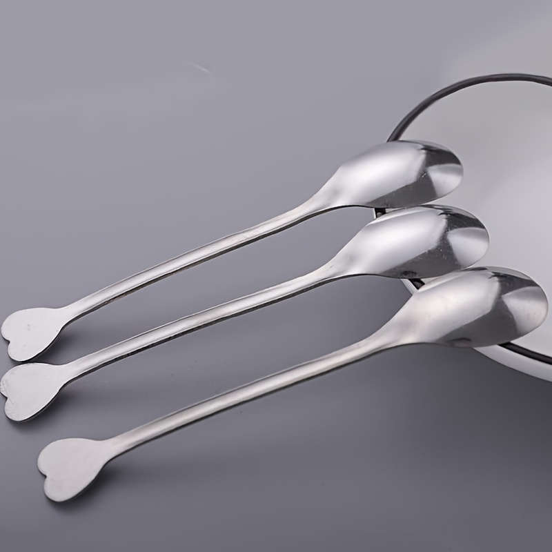 4pcs Spoons with Heart-Shaped Handles Perfect for Coffee Tea Soup and More