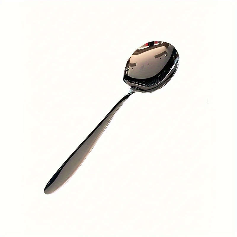 1pc Heavy-Duty Stainless Steel Serving Spoon with Ergonomic Thick Handle for Kitchen Dining R