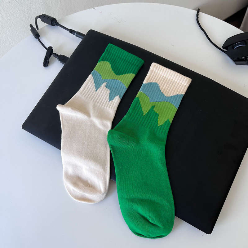 3 Pairs Random Colors One Size High Elastic Socks