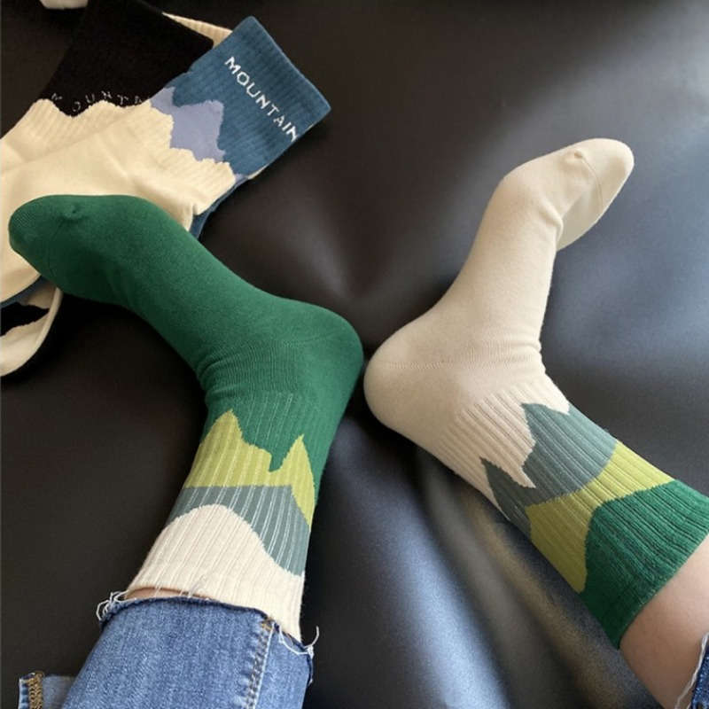 3 Pairs Random Colors One Size High Elastic Socks