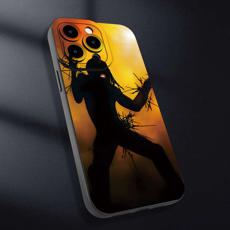 1Pc Black For iPhone XR African American Pattern Phone Case