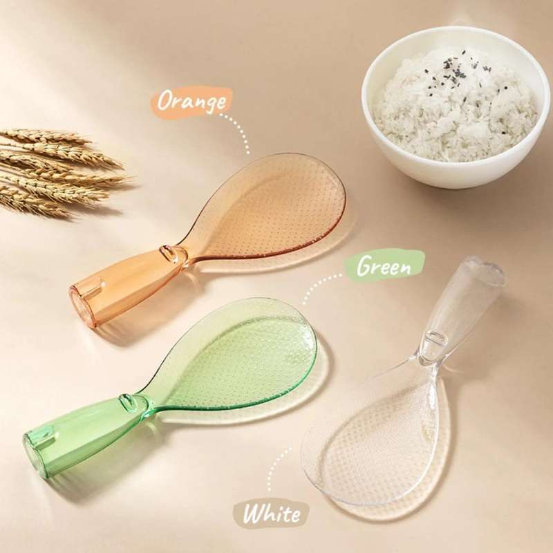 3pcs Non-Stick Rice Spoons PS Material Kitchen and Dining Utensils Serving Spoons for Rice C