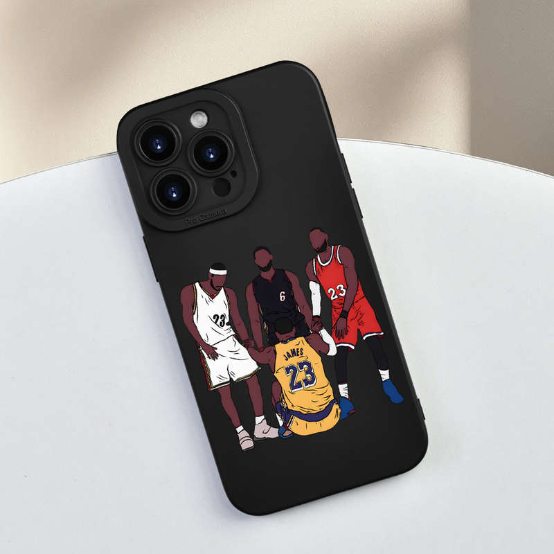 1Pc Black For iPhone 13 Mini Basketball Player Phone Case