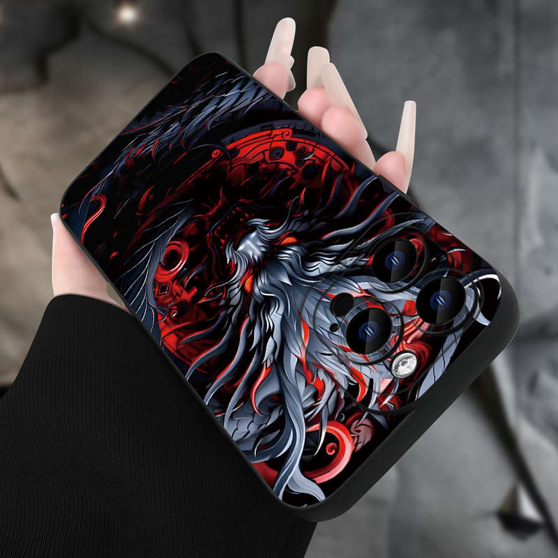 1Pc Black For iPhone 7 Plus 8 Plus Creative Design Dragon Phone Case