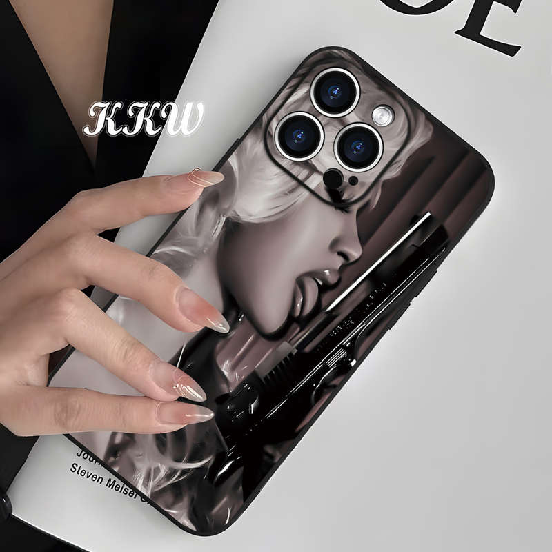 1Pc Black For iPhone SE 2022 Big Cool Sense Fine Phone Case