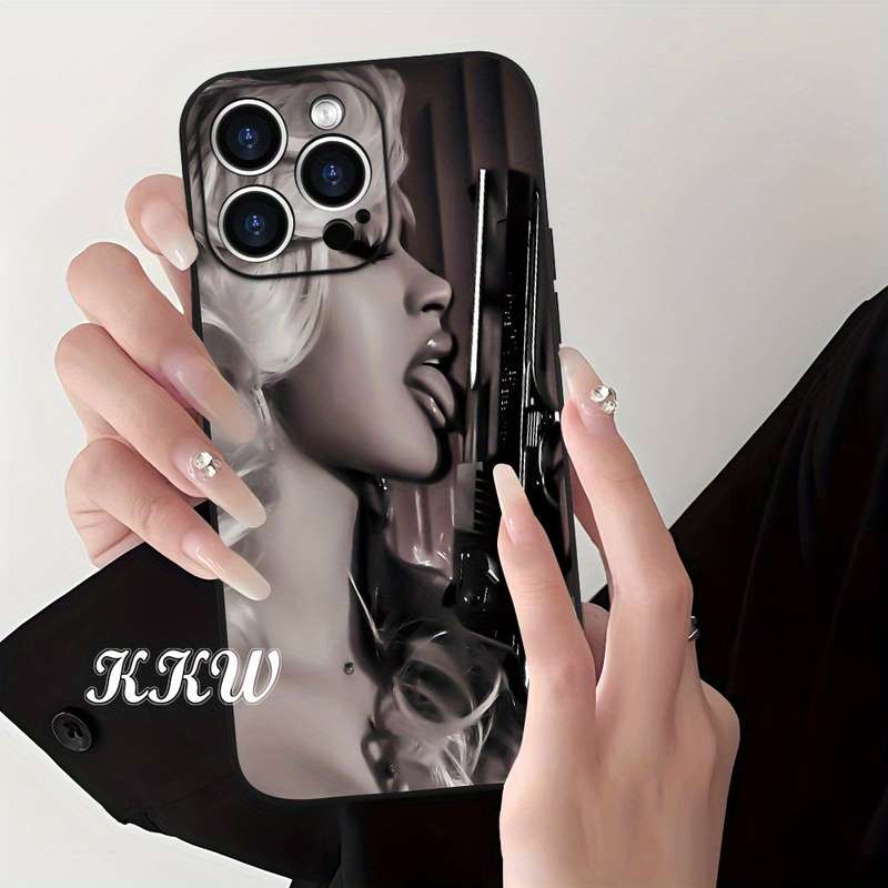 1Pc Black For iPhone SE 2022 Big Cool Sense Fine Phone Case