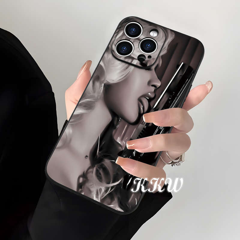 1Pc Black For iPhone SE 2022 Big Cool Sense Fine Phone Case
