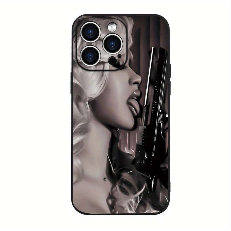 1Pc Black For iPhone SE 2022 Big Cool Sense Fine Phone Case