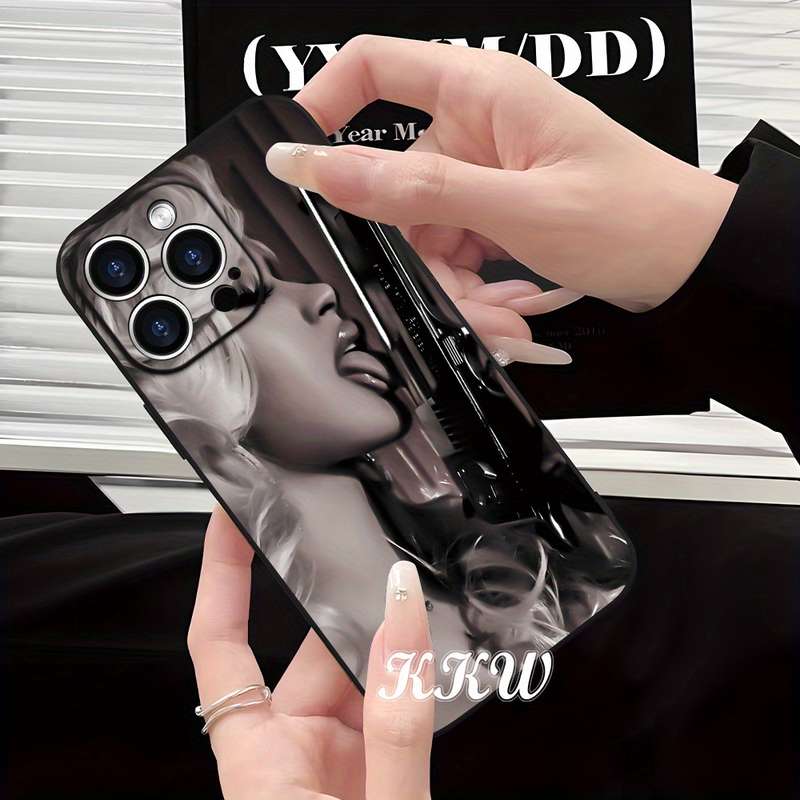 1Pc Black For iPhone SE 2022 Big Cool Sense Fine Phone Case