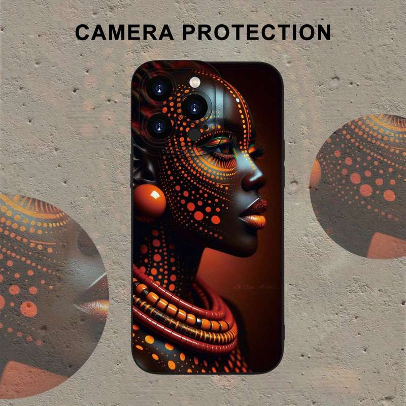 1Pc Mixed Color For iPhone 7 8 SE2 SE3 Beautiful African Girl Phone Case