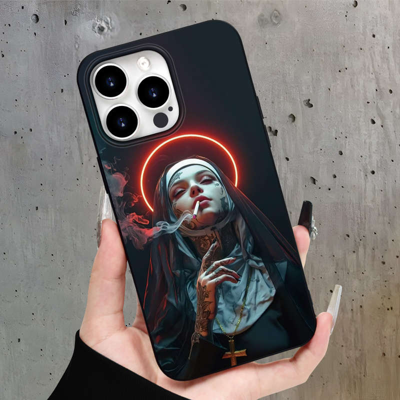 1Pc Black For iPhone 11 Pro Max Beautiful Cigarette Phone Case