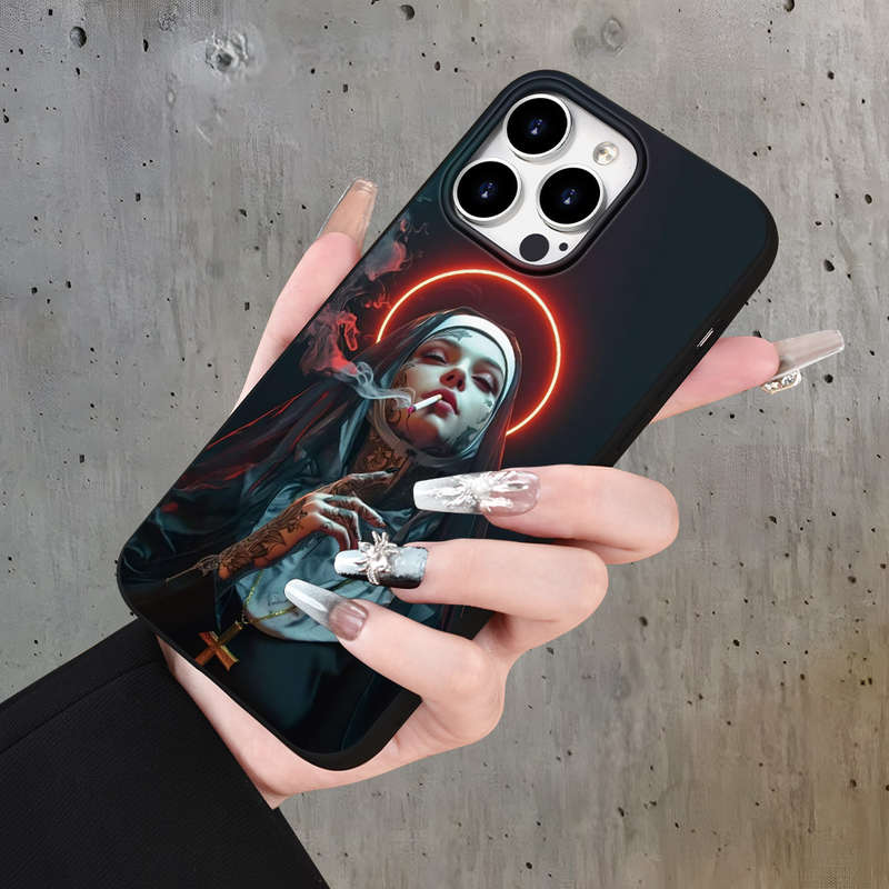 1Pc Black For iPhone 11 Pro Max Beautiful Cigarette Phone Case