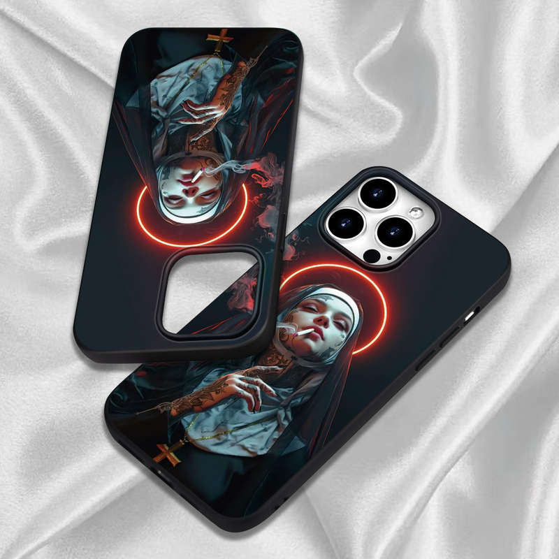 1Pc Black For iPhone 11 Pro Max Beautiful Cigarette Phone Case