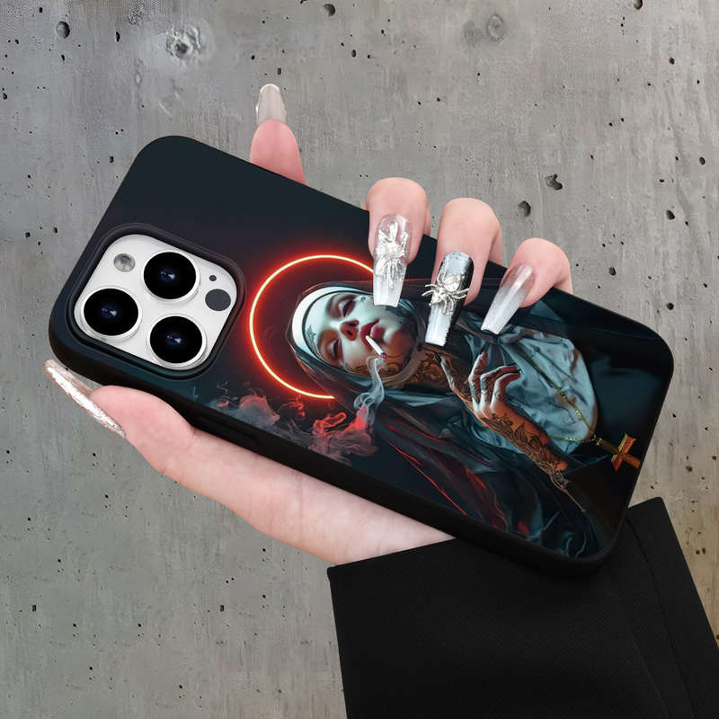 1Pc Black For iPhone 11 Pro Max Beautiful Cigarette Phone Case