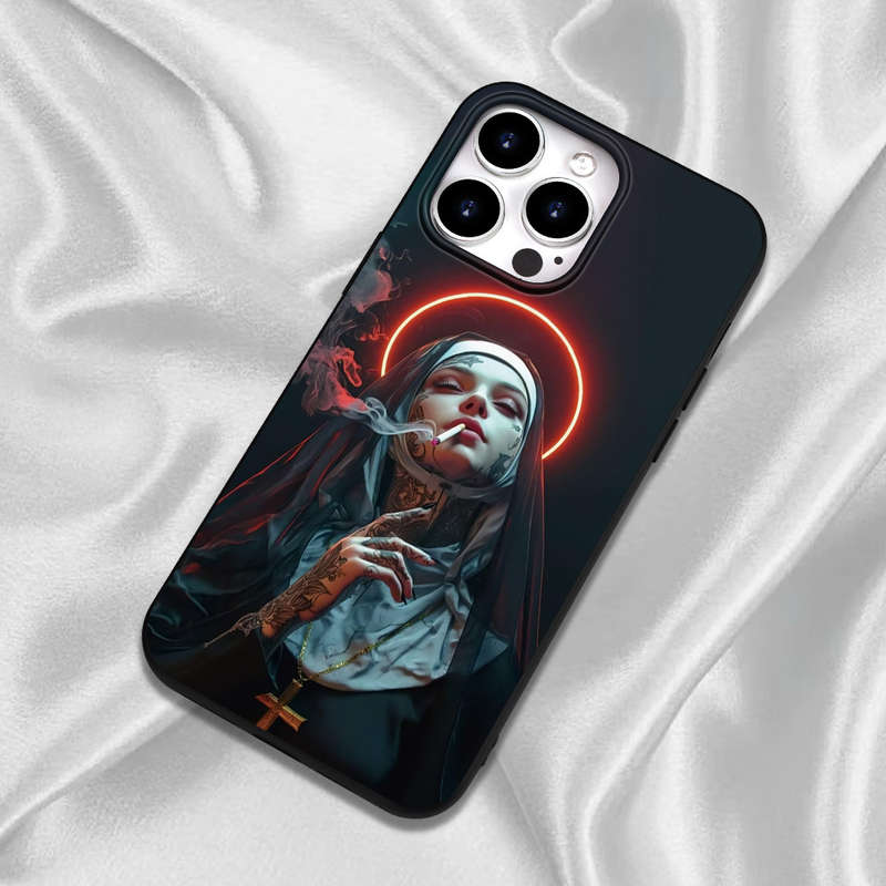 1Pc Black For iPhone 11 Pro Max Beautiful Cigarette Phone Case