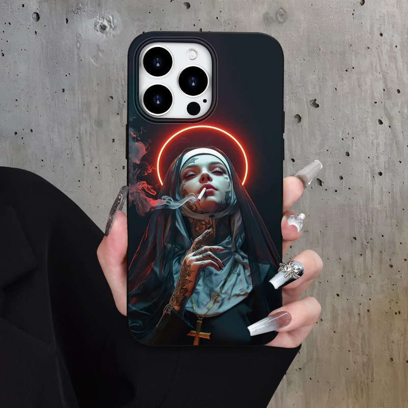 1Pc Black For iPhone 11 Pro Max Beautiful Cigarette Phone Case